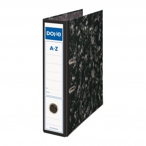 Dohe Archinovo Archivador de Palanca con Rado - Carton - Formato Folio - Lomo Ancho - Cantoneras Metalicas - Color Negro Jaspea