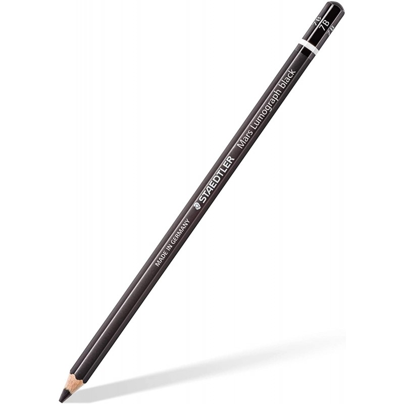 Staedtler Mars Lumograph Black Artist Pencil 100B Lapiz de Grafito - Mina 7B - Resistencia a la Rotura - Madera de Bosques Sost Staedtler Mars Lumograph Black Artist Pencil 100B Lapiz de Grafito - Mina 7B - Resistencia a la Rotura - Madera de Bosques Sost