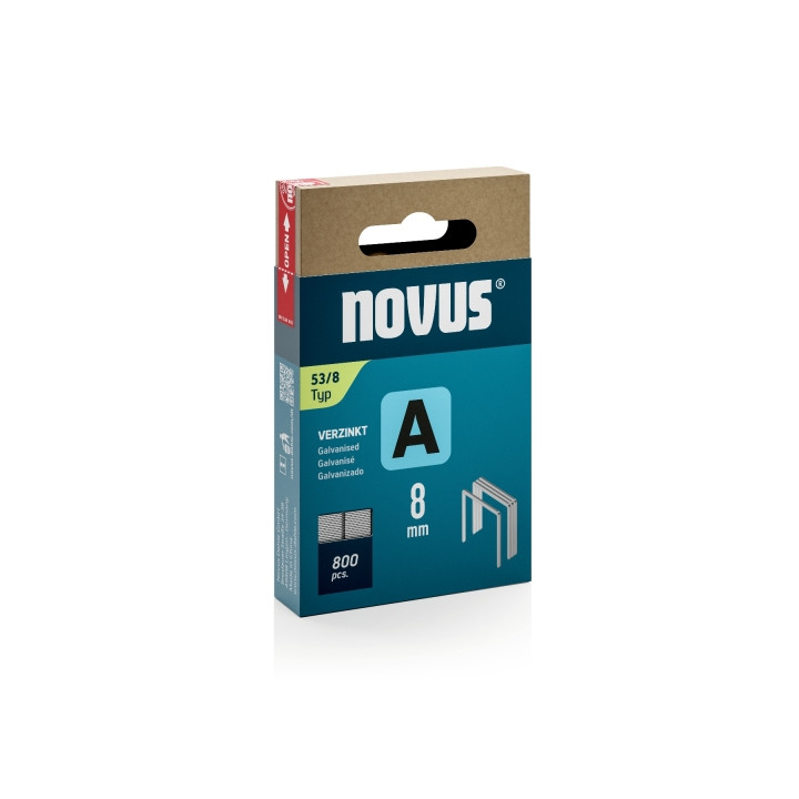 Novus A Tipo 53 Caja de 800 Grapas 53/8 Galvanizadas - Patilla de 6mm