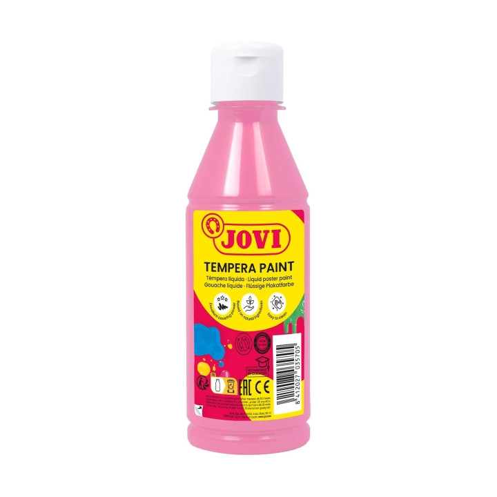 Jovi Tempera Paint Tempera Liquida 250ml - Base Agua - Lista para Usar - Alto Poder Cubriente - Secado Rapido - Excelente Fluide
