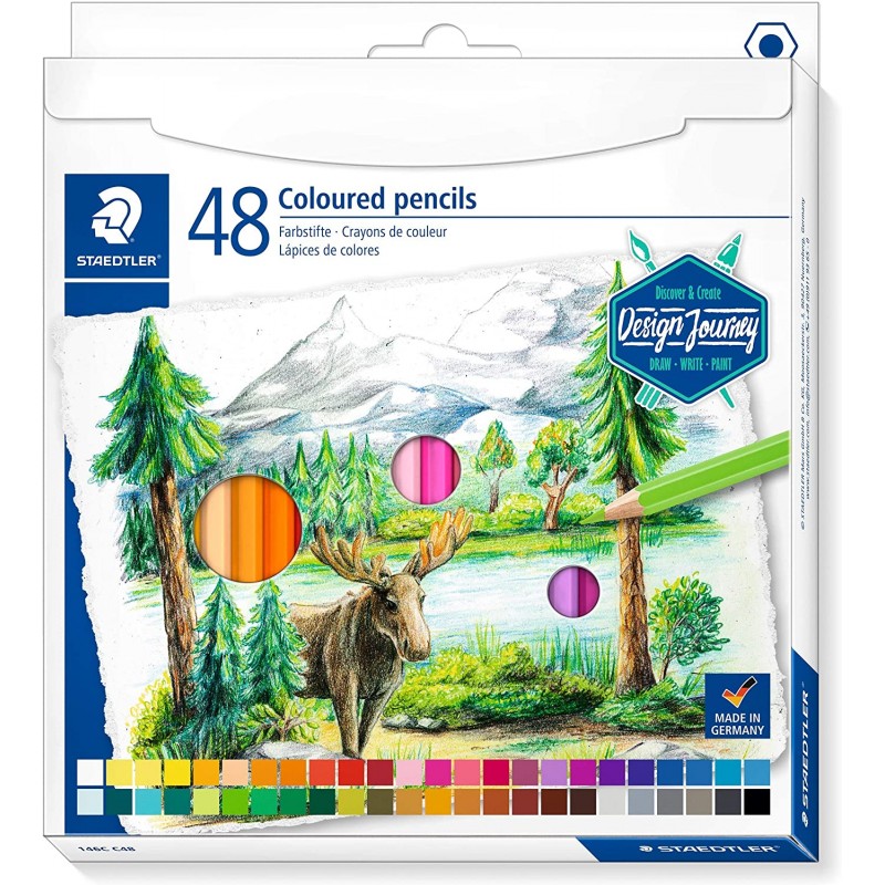 Staedtler 146C Pack de 48 Lapices de Colores - Mina Suave - Colores Surtidos Staedtler 146C Pack de 48 Lapices de Colores - Mina Suave - Colores Surtidos