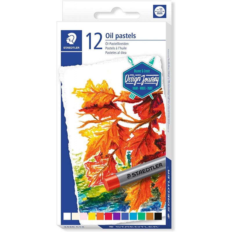 Staedtler Pasteles al Oleo 2420 Pack de 12 Ceras Blandas - Resistencia a la Rotura - Extremadamente Brillantes - Colores Surtid Staedtler Pasteles al Oleo 2420 Pack de 12 Ceras Blandas - Resistencia a la Rotura - Extremadamente Brillantes - Colores Surtid