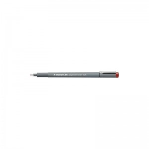 Staedtler Pigment Liner 308 Rotulador Calibrado - Trazo 0.5mm - Secado Rapido - Color Rojo