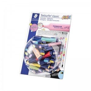 Staedtler Textsurfer Classic 364 Expositor de 100 Marcadores Fluorescentes - Punta Biselada 1 - 5 mm Aprox - Secado Rapido - Co