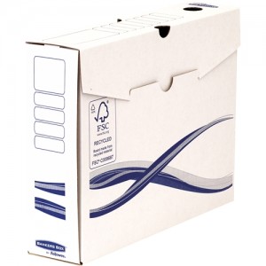 Fellowes Bankers Box Basic Pack de 25 Cajas de Archivo Definitivo A4+ 80mm - Montaje Manual - Carton Reciclado Certificacion FS