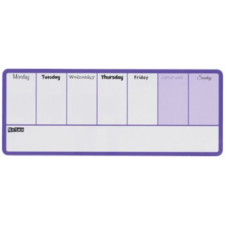 Nobo Planificador Semanal de Pizarra Magnetica Mini 360x140mm - Almohadillas Adhesivas e Imanes para Montaje - Incluye Rotulado