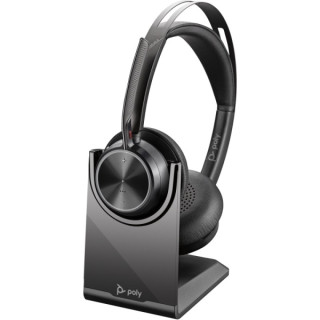 Plantronics/Poly Voyager Focus 2 MS Auriculares con Microfono Bluetooth 5.1 - Cancelacion de Ruido - Almohadillas Acolchadas - A