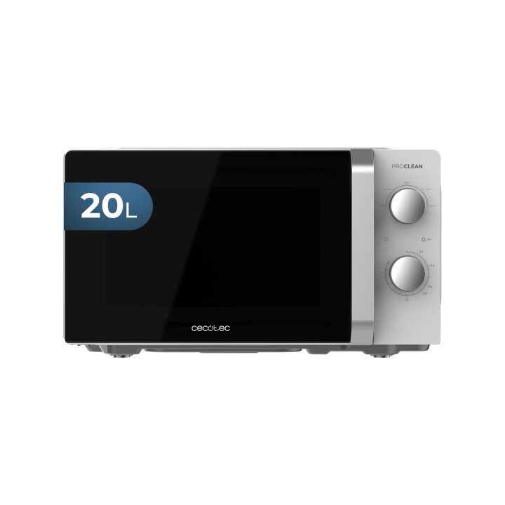 Cecotec Proclean 2010 Inverter Microondas - Potencia de 700W - Capacidad 20L - 5 Niveles de Coccion - Plato de 245mm - Temporiza