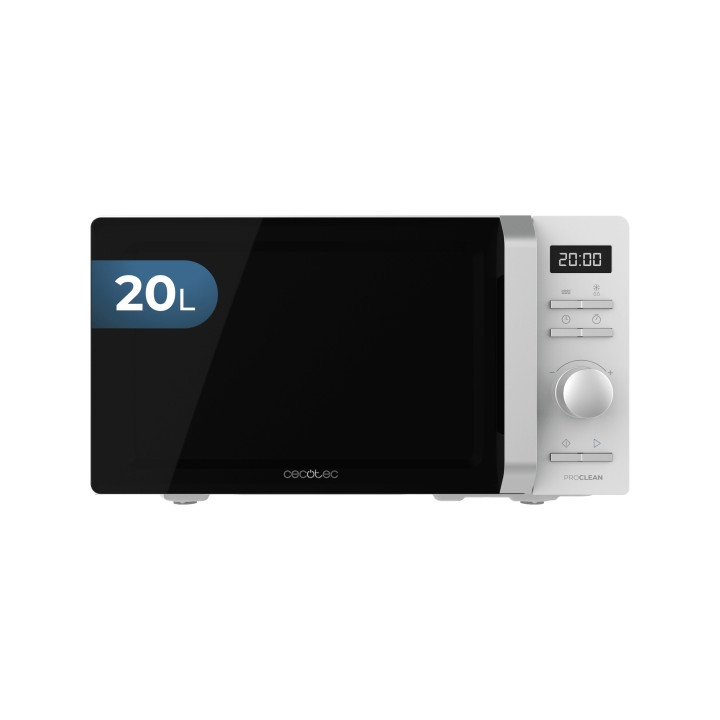 Cecotec ProClean 5010 Inverter Microondas - Potencia de 700W - Capacidad 20L - Plato de 245mm - Temporizador 30min - Programas P
