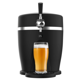 Cecotec BeerFlow 5000 Dispensador de Cerveza - 60W - Temperatura Ajustable de 3 a 6°C - Compatible con Barriles de 5L - Bandeja