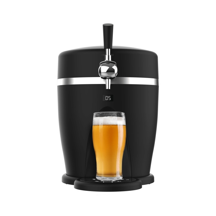 Cecotec BeerFlow 5000 Dispensador de Cerveza - 60W - Temperatura Ajustable de 3 a 6°C - Compatible con Barriles de 5L - Bandeja