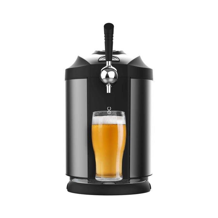 Cecotec BeerFlow Steel 5000 Dispensador de Cerveza - 65W - Compatible con Barriles 5L - Temperatura de 2 a 12°C - Indicador LED