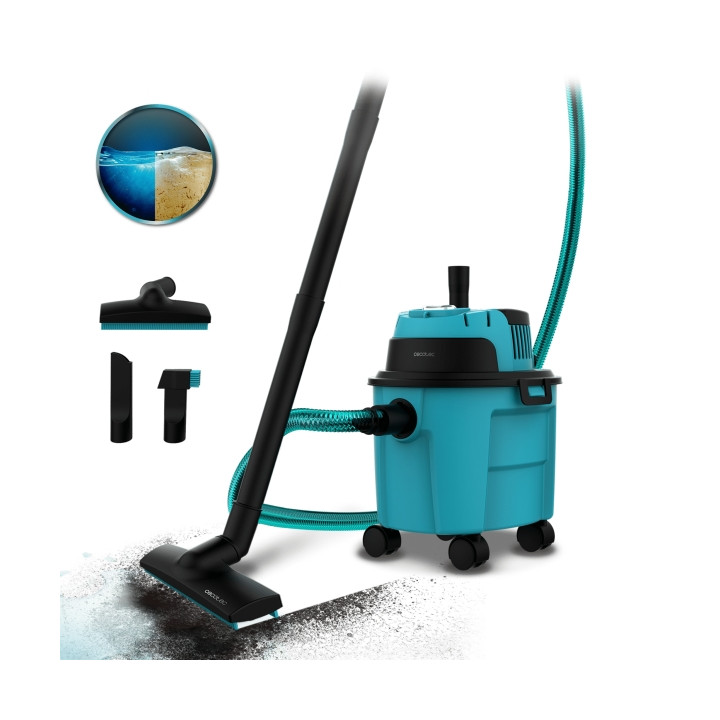 Cecotec Conga Rockstar Wet and Dry Compact Garden Aspirador de Trineo para Solidos y Liquidos - 1000W - Funcion de Soplado - Inc