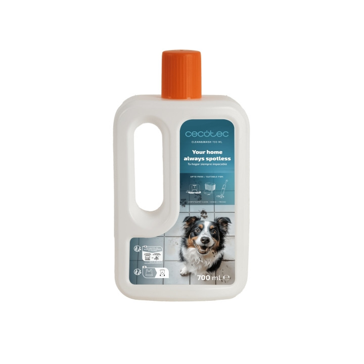Cecotec Clean and Wash TotalFresh Liquido de Limpieza - 700ml - Multisuperficie - Compatible con Carpetclean