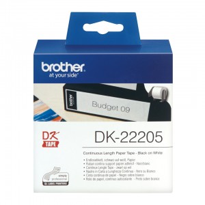 Brother DK22205 - Etiquetas Originales de Tamaño personalizado - Ancho 62mm x 30