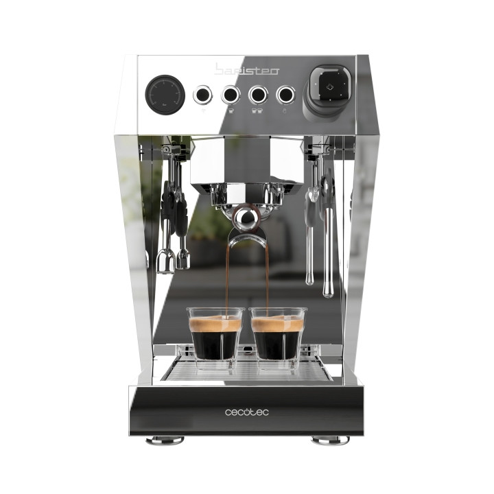 Cecotec Baristeo Brava Cafetera Expresso - 3150W - Sistema de Pre-Infusion - 15Bar - Caldera Doble de Acero y Aluminio - Manomet
