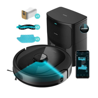 Cecotec Conga 8290 Immortal Ultra Power Home Genesis T Robot Aspirador 4 en 1 con Base de Autovaciado - 5500Pa - Navegacion Lase