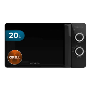 Cecotec Proclean 3130 Flatbed Microondas sin Plato - Potencia de 700W - Capacidad 20L - Grill 800W - Revestimiento Ceramico - Te
