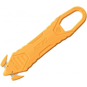 Olfa Pack de 10 Cuters Pequeños Desechables con Hojas Ocultas - Acero Inoxidable - Certificacion NSF - Maxima Seguridad - Uso