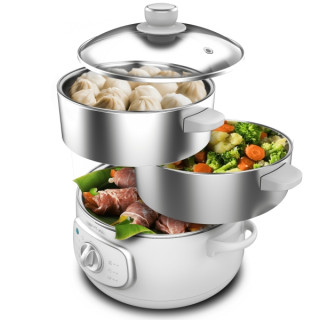 Cecotec Vapovita SteelPot Vaporera Multifuncional - 1300W - Cocina Saludable - Recipientes de Acero Inoxidable - Capacidad de 10