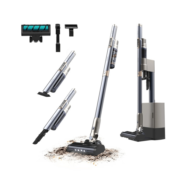 Cecotec Scoba 2100 Station Aspirador Escoba Vertical sin Cable - 210W - Base con Autovaciado - Autonomia 40min - 20kPa - Cepillo