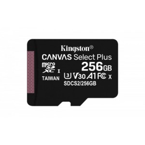 Kingston technology canvas select plus memoria flash 256 gb microsdxc uhs-i clase 10