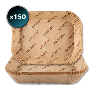 Cecotec Cecofry TwinBucket Pack de 150 Papeles para Freidora de Aire de Doble Cubeta - Rectangular - Resiste hasta 230 ºC - List