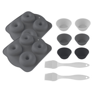 Cecotec Cecofry SweetBake Pack de Moldes para Donas y Magdalenas - Compatible con Freidoras de 6 a 8L - Libre de BPA - Superfici