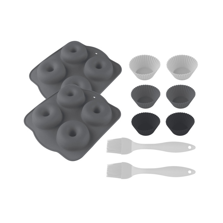 Cecotec Cecofry SweetBake Pack de Moldes para Donas y Magdalenas - Compatible con Freidoras de 6 a 8L - Libre de BPA - Superfici