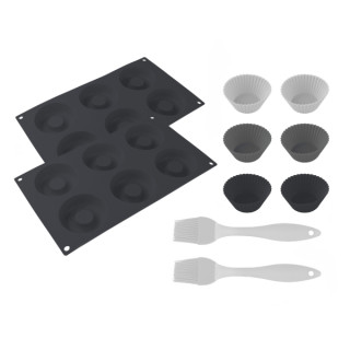 Cecotec Cecofry SweetBake XL Pack de Moldes para Donas y Magdalenas - Compatible con Freidoras de 9 a 11L - Libre de BPA - Super