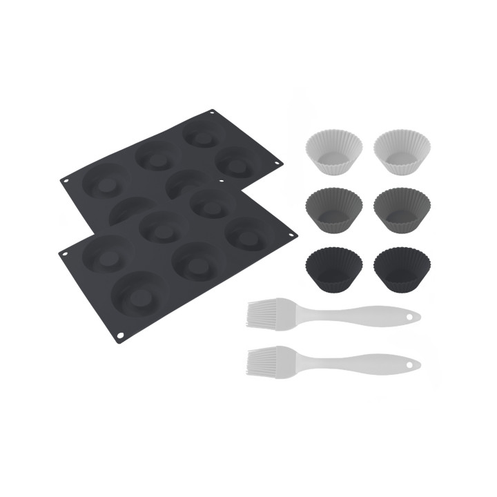Cecotec Cecofry SweetBake XL Pack de Moldes para Donas y Magdalenas - Compatible con Freidoras de 9 a 11L - Libre de BPA - Super