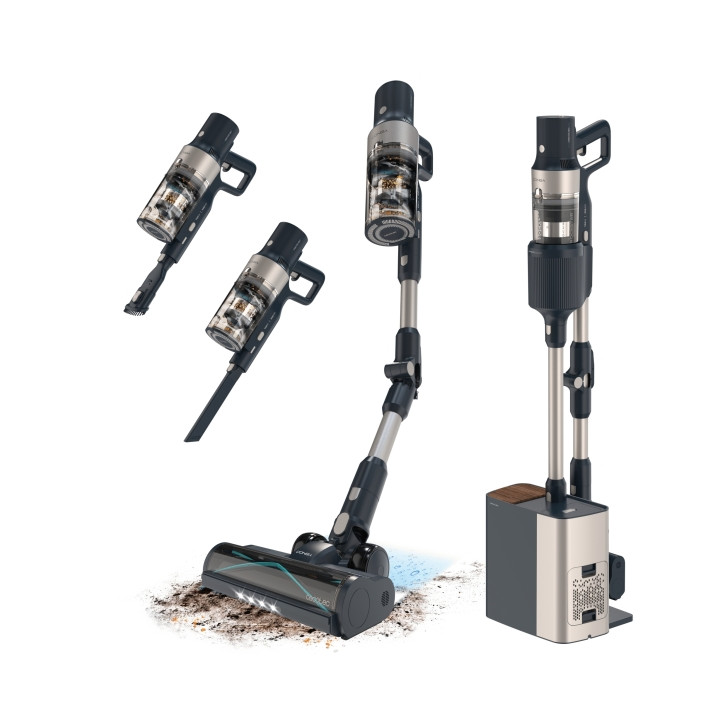 Cecotec Conga Rockstar 5500 Hurricane Station Flex Aspirador Escoba Vertical sin Cable - 700W - Autovaciado - Autonomia 90min -