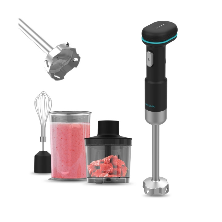 Cecotec BlendGo Batidora de Mano con Bateria - 180W - Carga Rapida en 2h - Autonomia 30min - Proteccion contra Sobrecalentamient