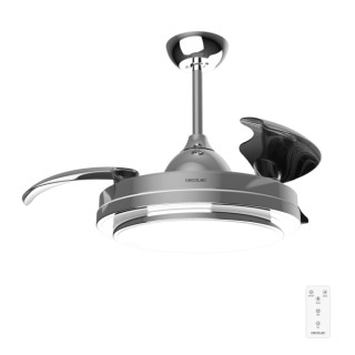 Cecotec EnergySilence Aero 4300 lnvisible Double Metal Ventilador de Techo con 3 Aspas y Luz - 35W - 6 Velocidades - Aspas Retra