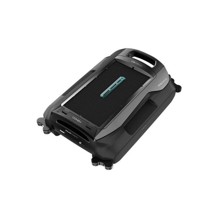 Cecotec Conga Pooldroid AquaSkater Robot Limpiapiscinas de Superficie - Carga Solar con 16h Autonomia - Deposito XXL de 4.5L - N