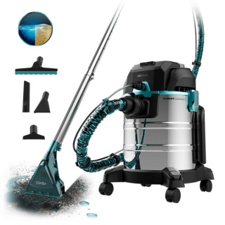 Cecotec Conga CarpetClean 20000 Max Aspirador para Tapiceria - 1400W - 22kPa - Aspiracion en Seco y Humedo - Doble Deposito - Fi