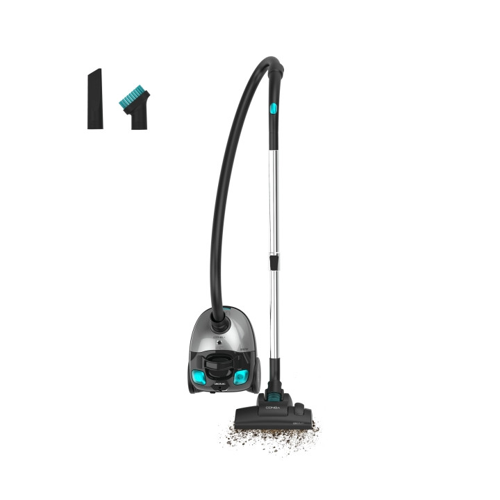 Cecotec Conga Powerbag 2000 Compact Plus Aspirador de Trineo - 800W - Deposito de 2L - Filtrado de Alta Eficiencia - Tubo Telesc