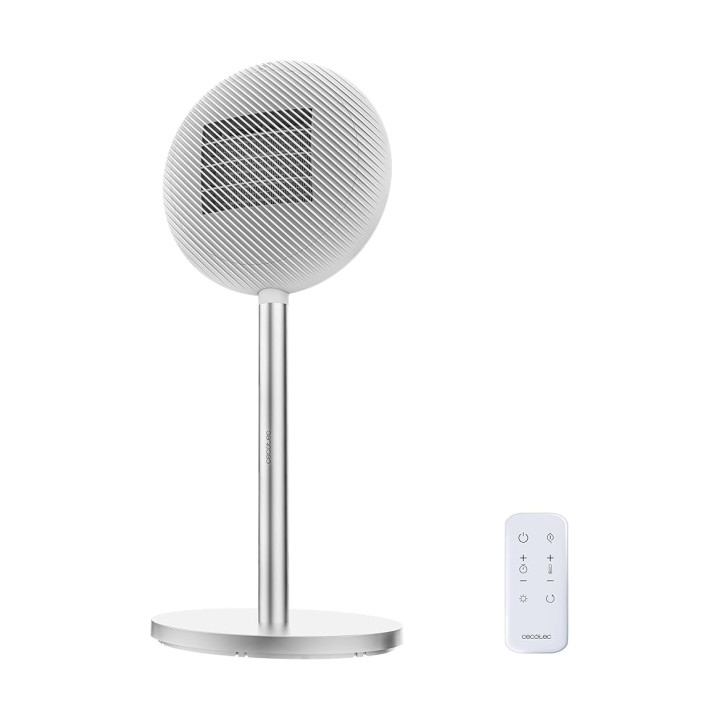 Cecotec ReadyWarm 2100 Sun Calefactor Ceramico - 2000W - Control Tactil y Remoto - Oscilacion Automatica - Termostato Regulable