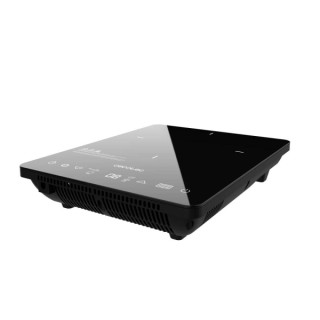Cecotec Full Crystal Onyx Placa de Induccion Portatil - 2000W - Temperatura de 60 a 260°C - Cristal Esmaltado - Tactil - Tempori