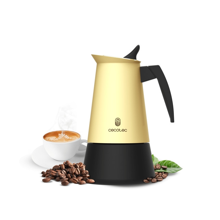 Cecotec Piccolina 600 Cafetera Italiana para 6 Tazas - Acero Inoxidable - Apta para Placas Electricas