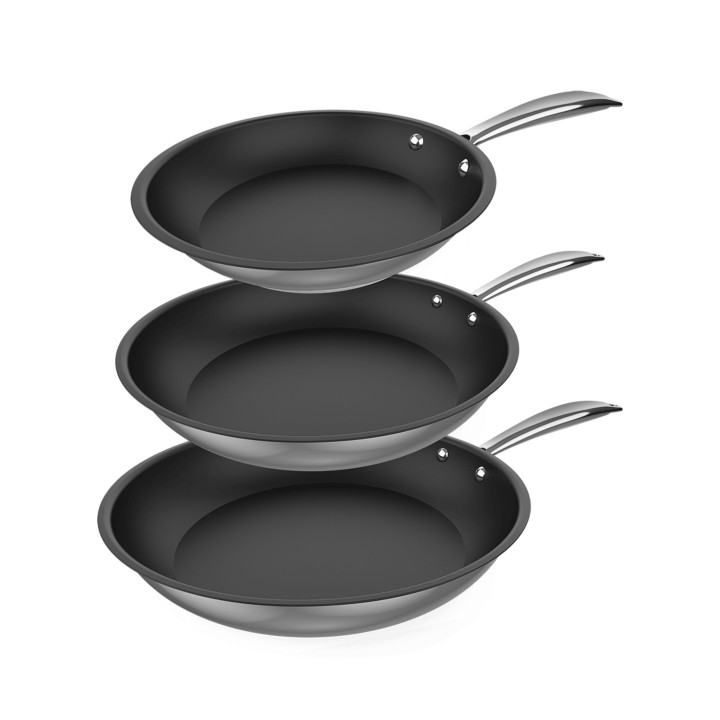 Cecotec Polka Classy Steel Pack de 3 Sartenes de 20