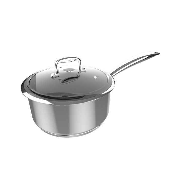 Cecotec Polka Classy Cazo de 16cm de Diametro - Acero Inoxidable 18/10 - Capacidad de 1.3L - Antiadherente - Compatible con Indu