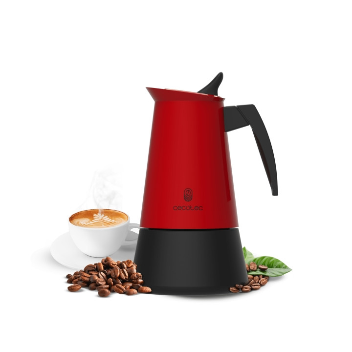 Cecotec Piccolina 900 Cafetera Italiana para 9 Tazas - Acero Inoxidable - Compatible con Induccion y Gas - Mango Ergonomico y Re