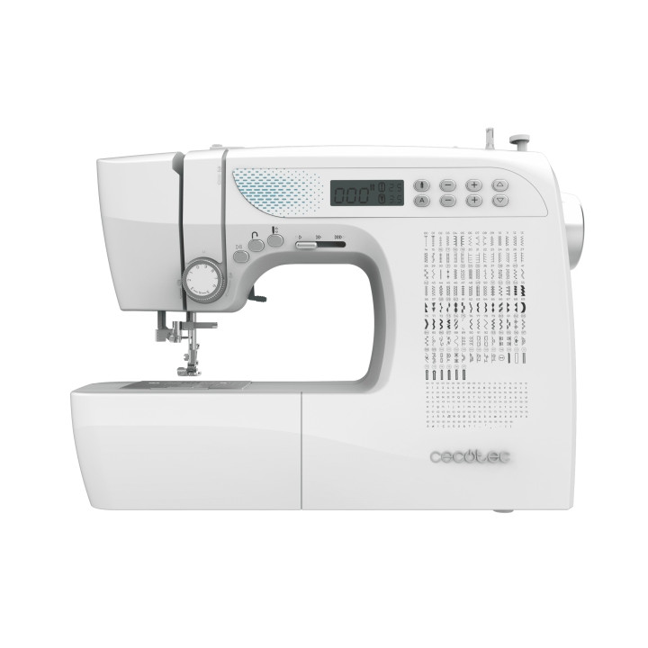 Cecotec BelleCouture 21500 Maquina de Coser Profesional - Pantalla LCD - 215 Puntadas Variadas - Enhebrado Automatico - Luz LED