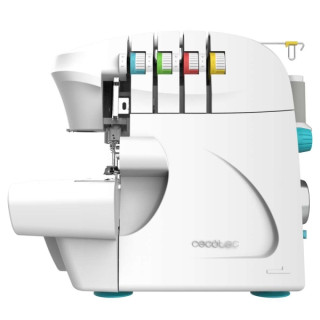 Cecotec BelleCouture OverLock Maquina de Coser Remalladora de 4 Hilos - Velocidad hasta 1100rpm - Apto para Todo Tipo de Tejidos