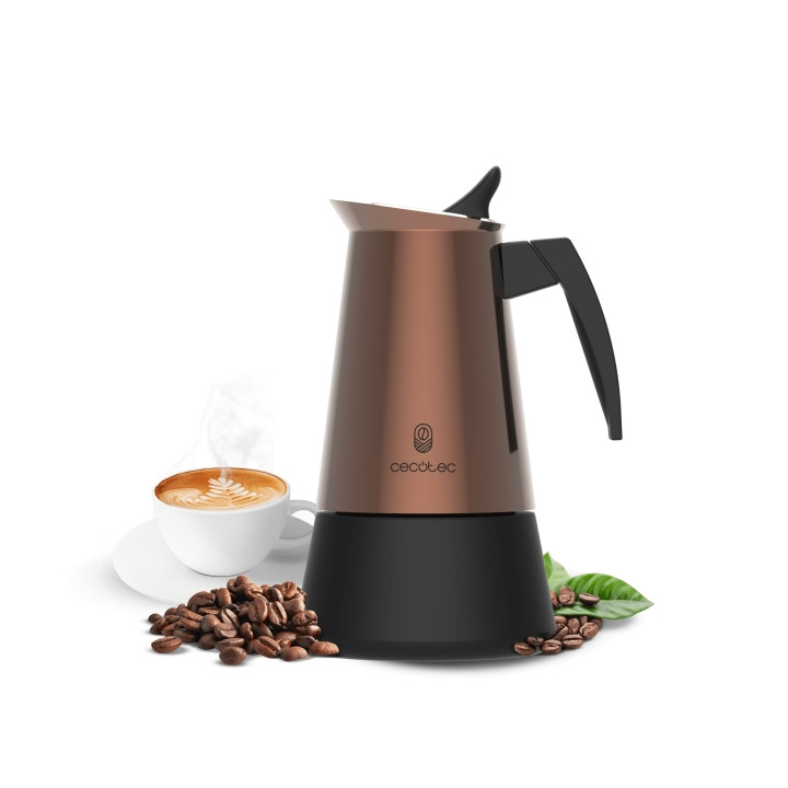 Cecotec Piccolina 600 Cafetera Italiana para 6 Tazas - Acero Inoxidable - Apta para Placas Electricas