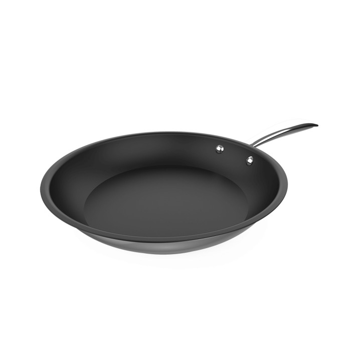 Cecotec Polka Classy Steel Sarten de Acero Inoxidable de 24cm - Mango Remachado - Revestimiento Antiadherente - Apta para Horno