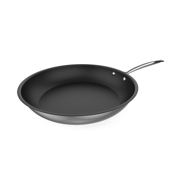 Cecotec Polka Classy Steel Sarten de Acero Inoxidable de 28cm - Alta Durabilidad - Compatible con Induccion - Facil Limpieza - C