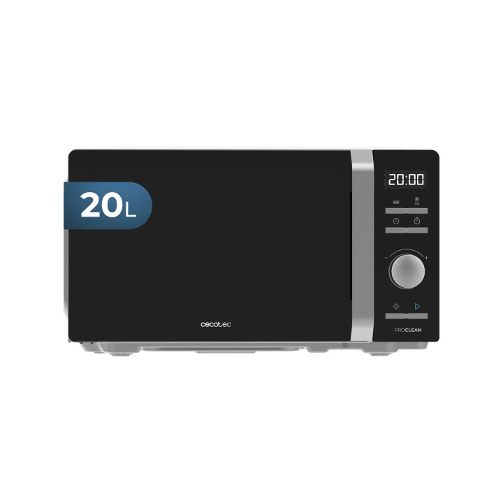 Cecotec Proclean 5010 Inverter Microondas - Potencia de 700W - Capacidad 20L - Plato de 245mm - Temporizador 30min - Programas P