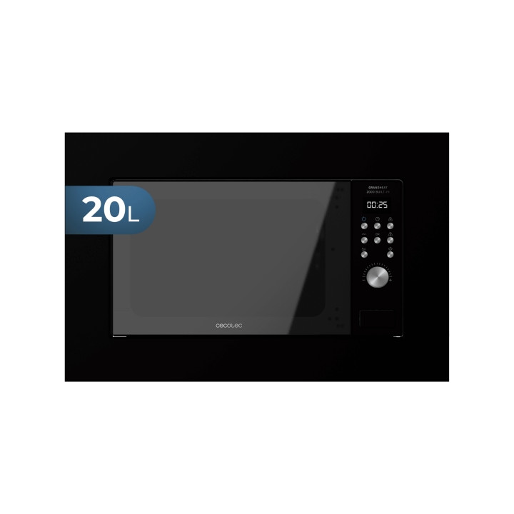 Cecotec GrandHeat 2000 Built-in Microondas Encastrable - 700W - Capacidad 20L - Grill 900W - 9 Funciones Preconfiguradas - Desco
